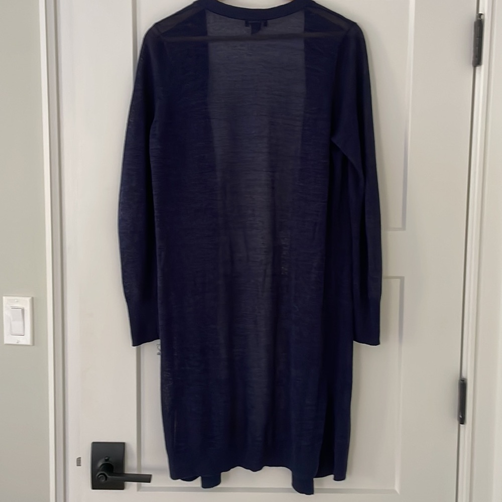 Halogen Side Slit Cardigan - Blue - Picture 9 of 16